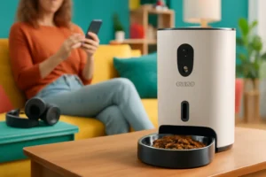 Comedouro Automático Inteligente para Cachorro e Gato MADOG: Controle Remoto e Personalização