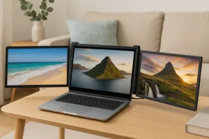 Anvazise Monitor Portátil Triplo com Extensor FHD