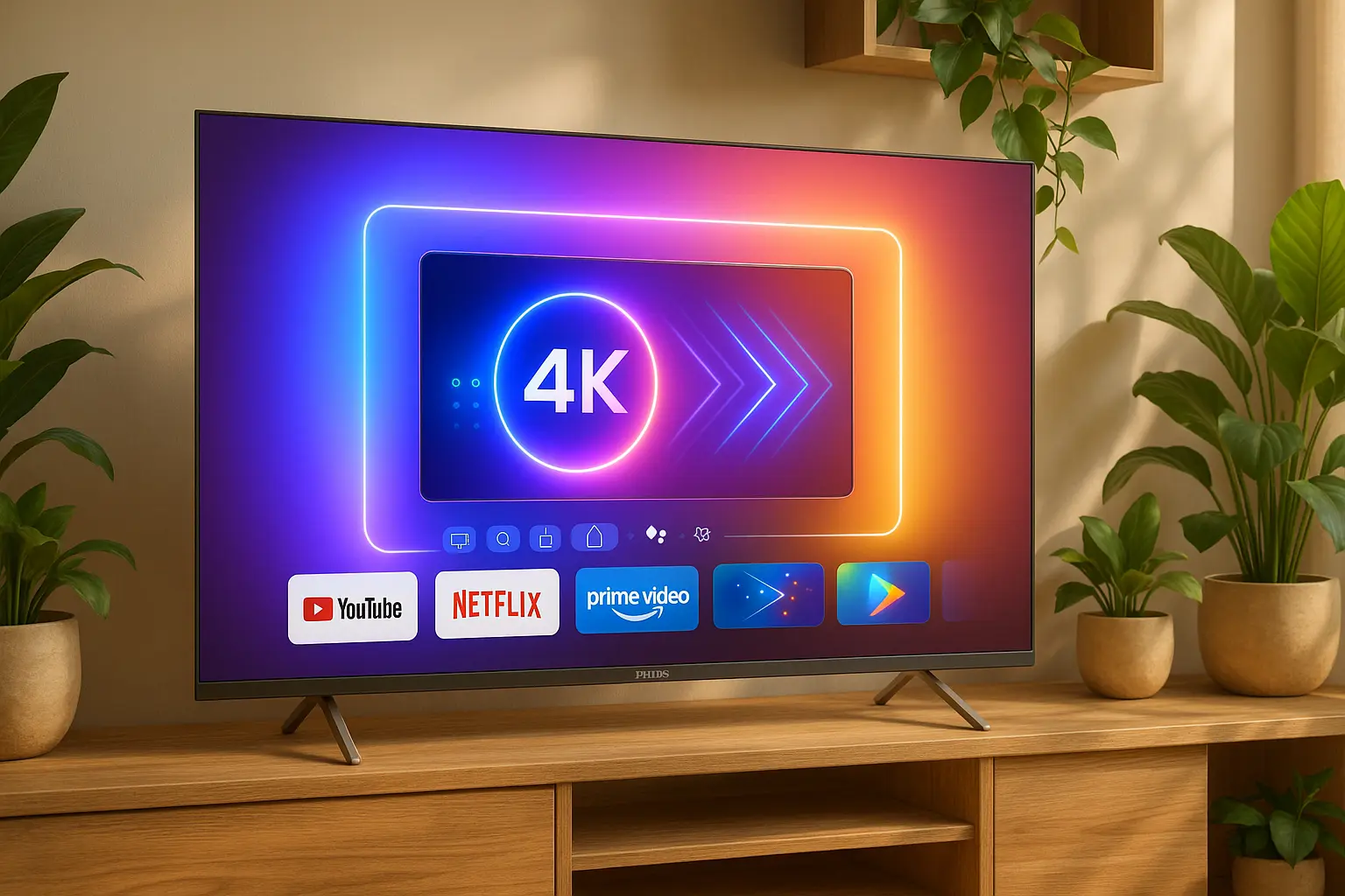 Smart TV Philips THE ONE 55PUG8808: fluidez, som e Ambilight em destaque