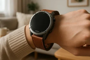 OUTVI Pulseira de Couro para Garmin Fenix: Estilo e Resistência Premium
