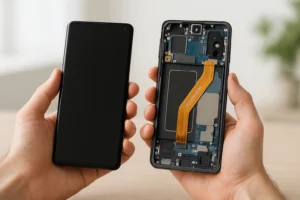 Substituição de Tela Samsung S10: Kit com Moldura Preto