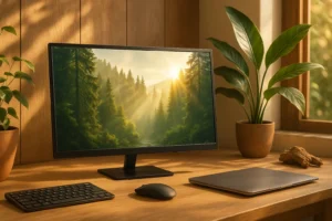 Monitor Uperfect 18,5” com 100% SRGB: Portabilidade e Cor Profissional