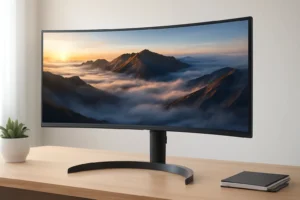 LG Monitor Curvo Ultrawide QHD de 34 Polegadas 34WQ73A-B: Design Imersivo e Alta Performance