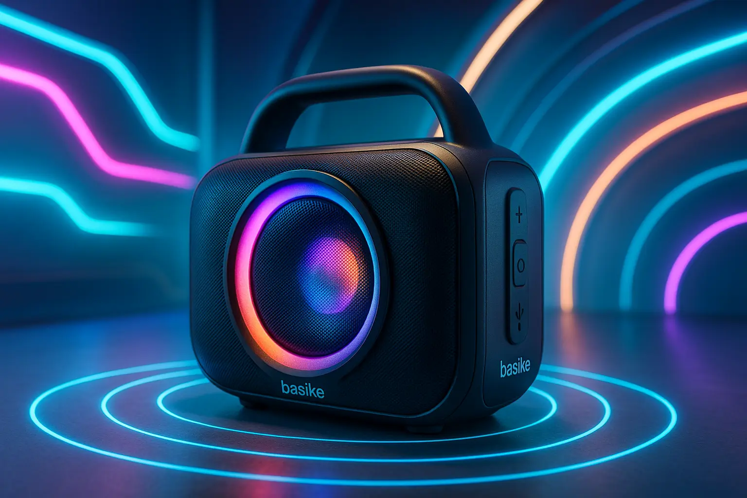 Caixa de Som Bluetooth Basike: Potência, Portabilidade e Versatilidade