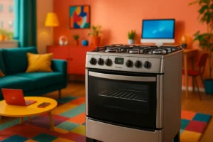 Fogão Consul 5 bocas Inox com Dupla Chama e Timer