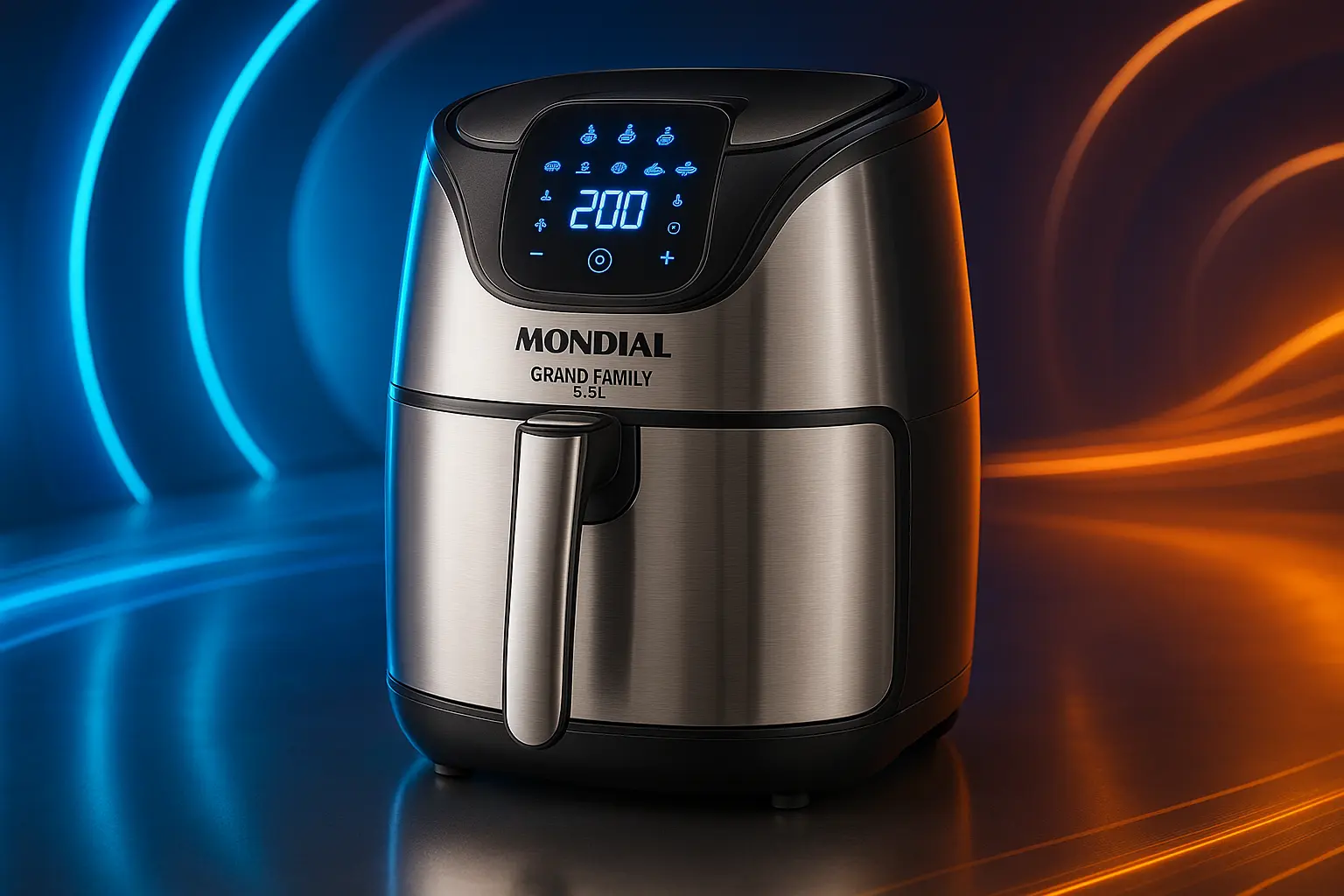 MONDIAL Fritadeira Elétrica Grand Family 5,5L Inox