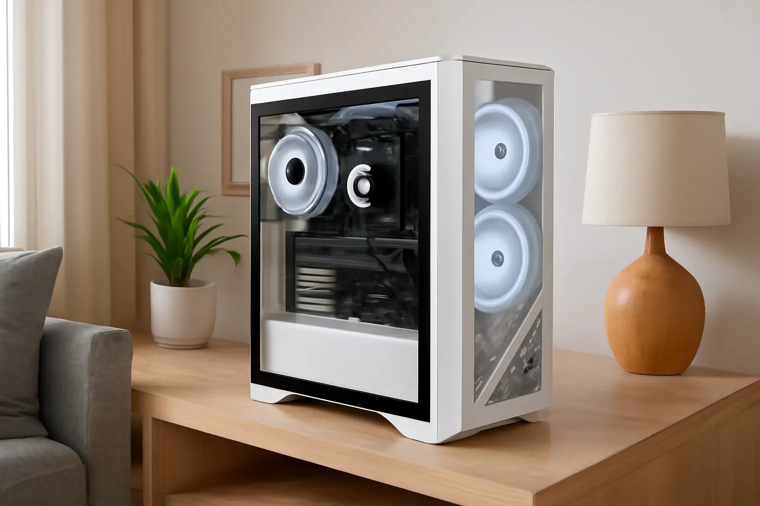 Gabinete Gamer Forcefield White Ghost: Design Elegante e Desempenho Poderoso