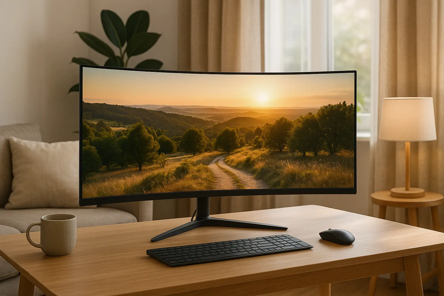 CRUA Monitor De Jogos Curvo 34'' 21:9 WQHD 144Hz Ultrawide