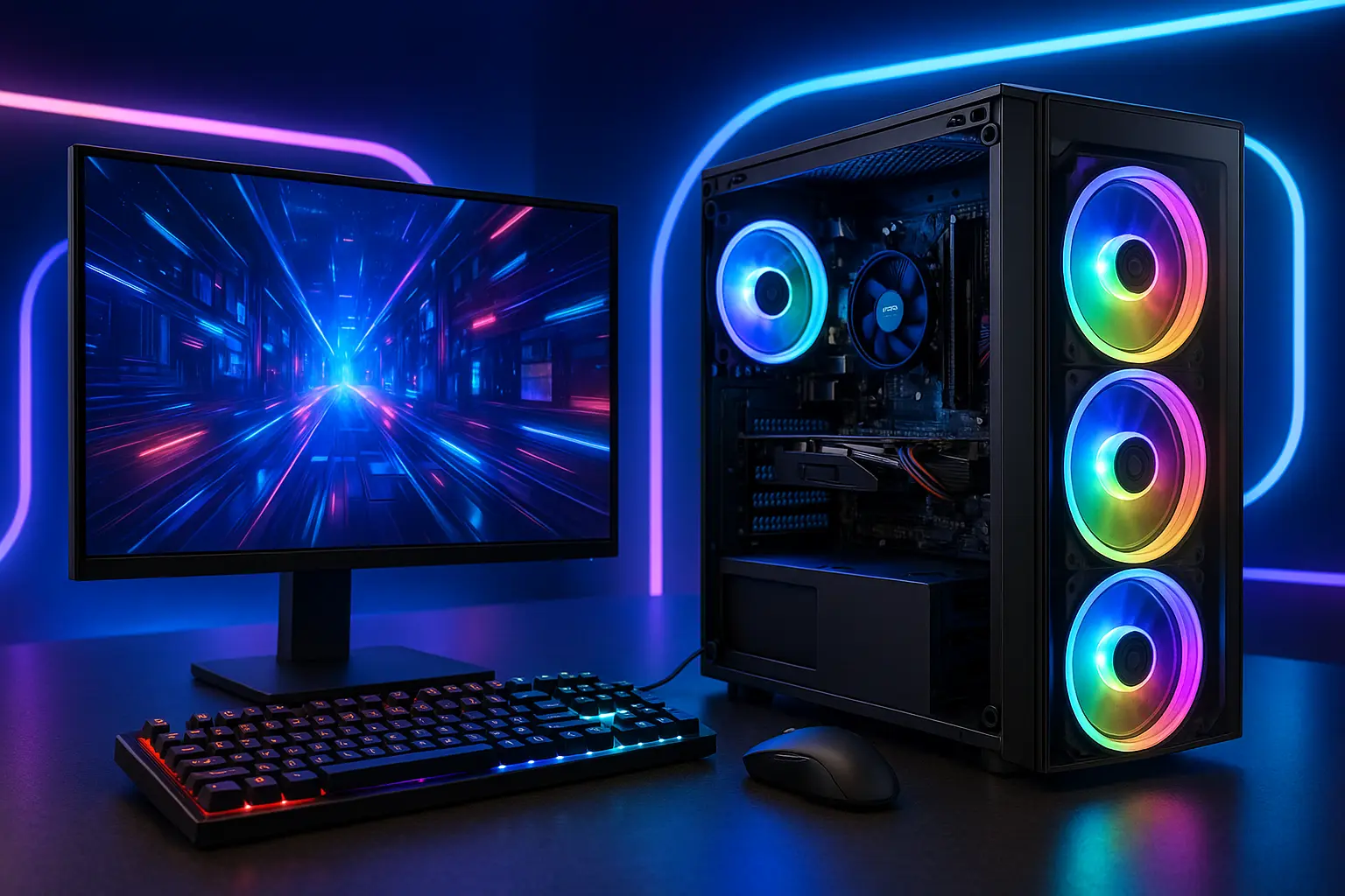 Pc Gamer Completo Intel Core I7 3.4GHz Memoria 16gb Ssd 480gb