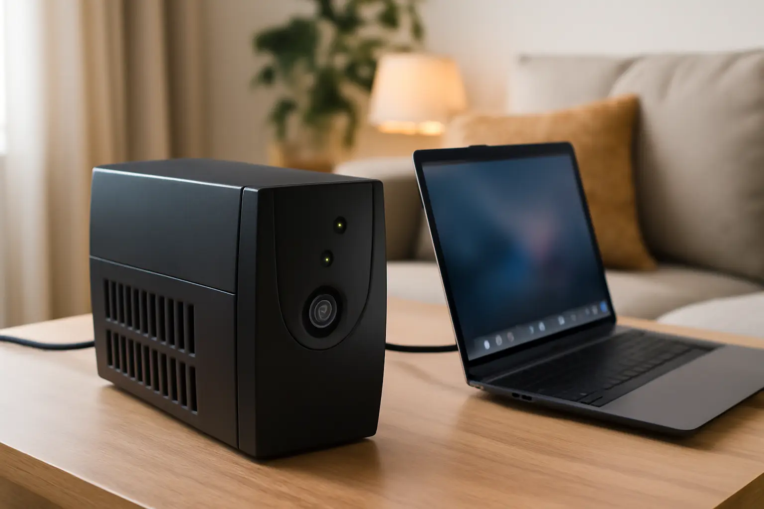 Nobreak 600VA UPS MINI Bivolt Preto TS SHARA: Compacto e Eficiente para Sua Proteção