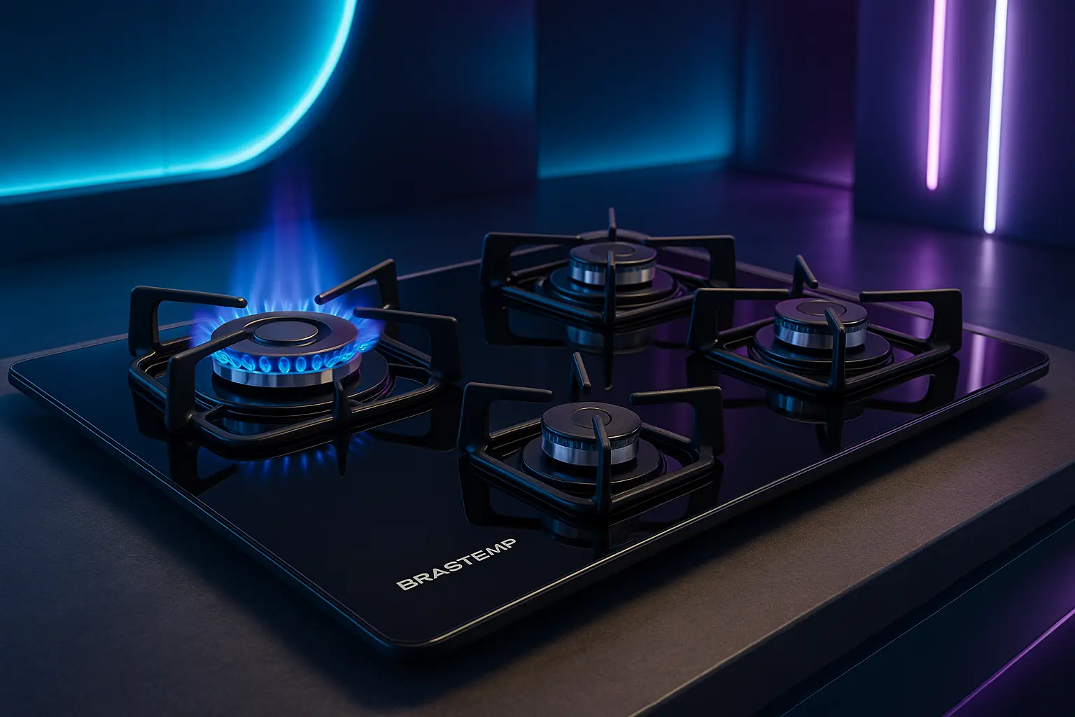 Cooktop Brastemp 4 bocas: potência e precisão