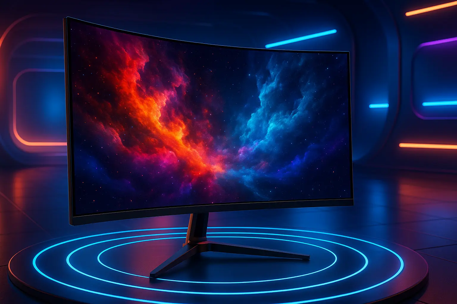 Monitor Duex 27" Curvo Gamer 240Hz Full HD VGA+HDMI