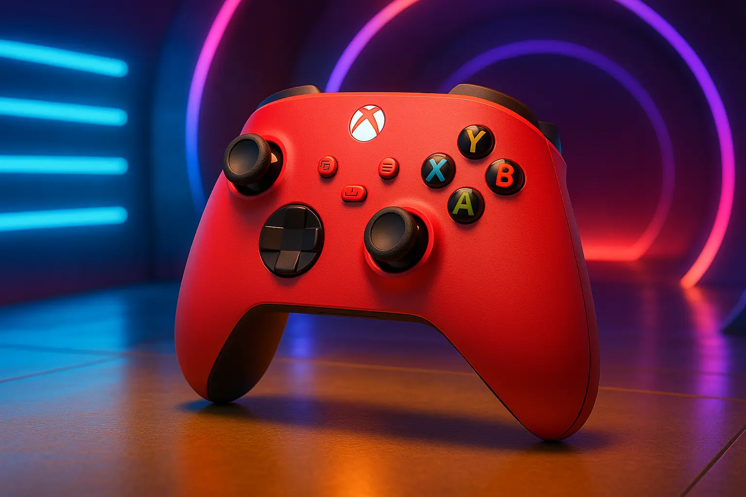 Controle Xbox sem Fio Pulse Red com Bluetooth e Conforto