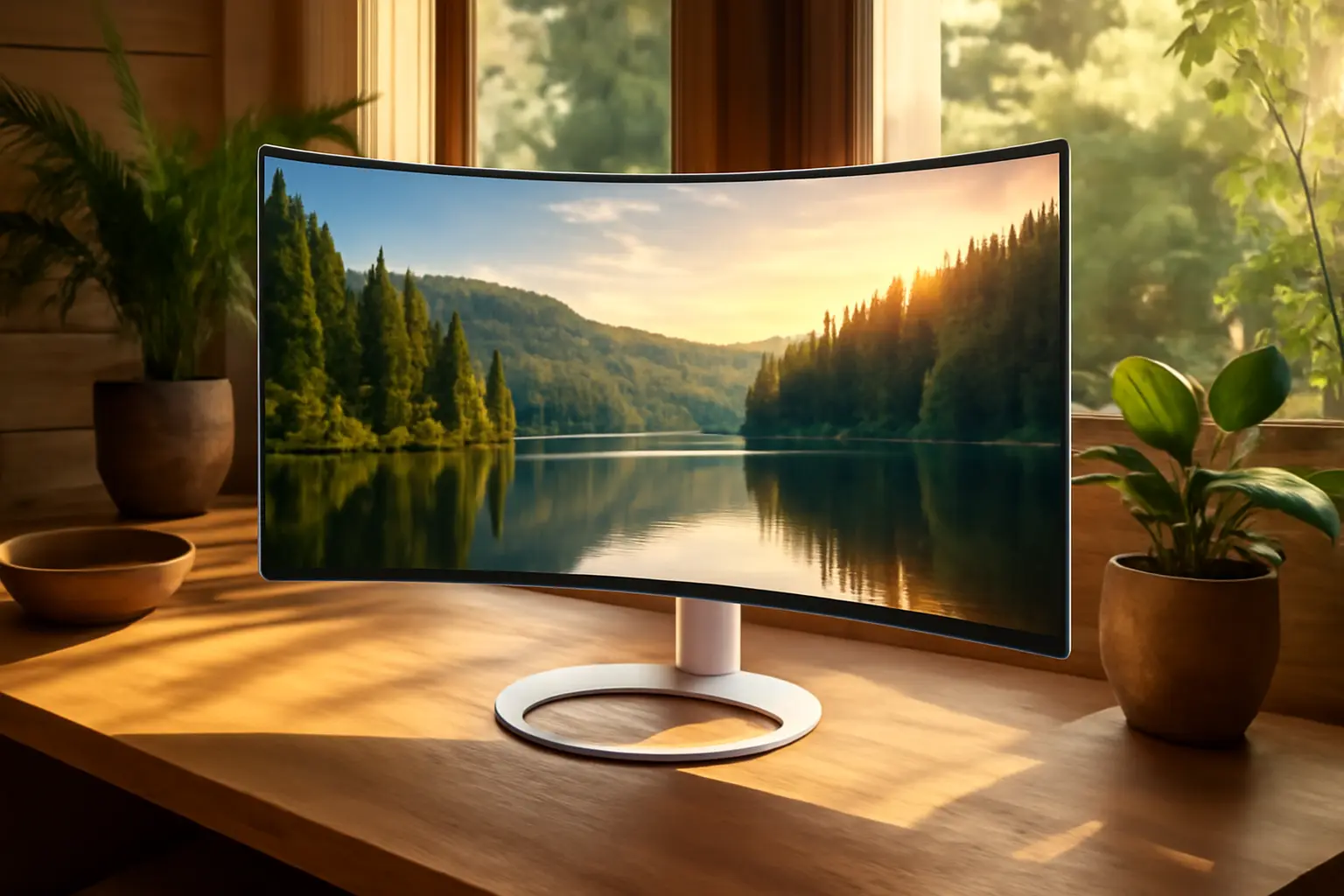 LG Monitor Inteligente MyView Curvo 34SR60QC-W: Desempenho e Conectividade Inovadora