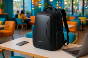 MARK RYDEN Mochila masculina executiva: design futurista, segurança e praticidade