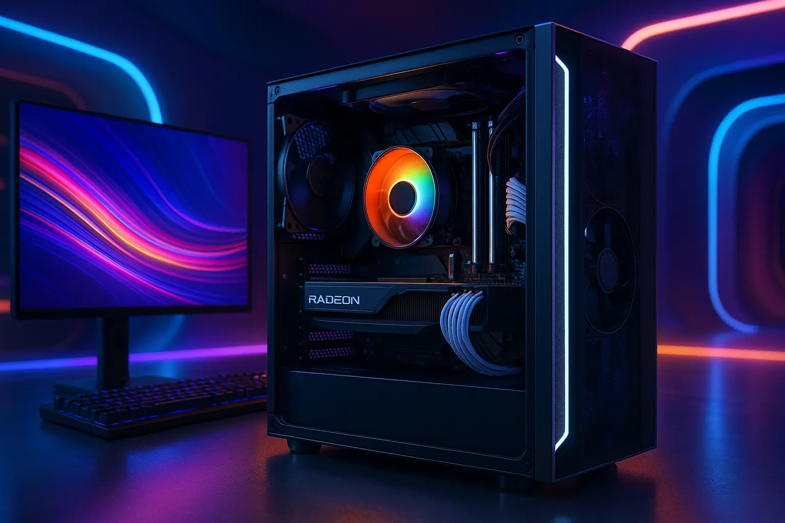 Monte seu PC: Ryzen 9 7950X3D, RX 7800 XT, 32GB, 2TB SSD