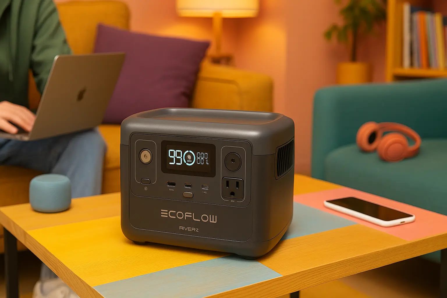 EF ECOFLOW RIVER 2: Portabilidade e Potência para Qualquer Lugar