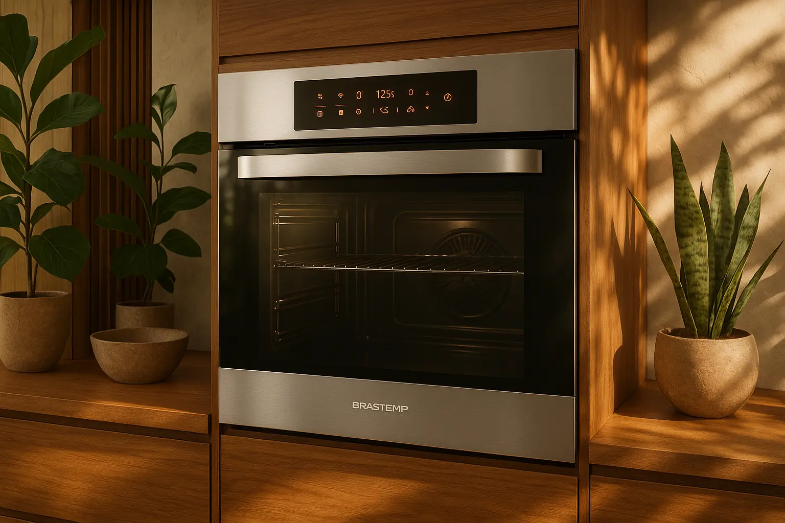 Forno Brastemp 78L Inox com Grill e Timer Touch