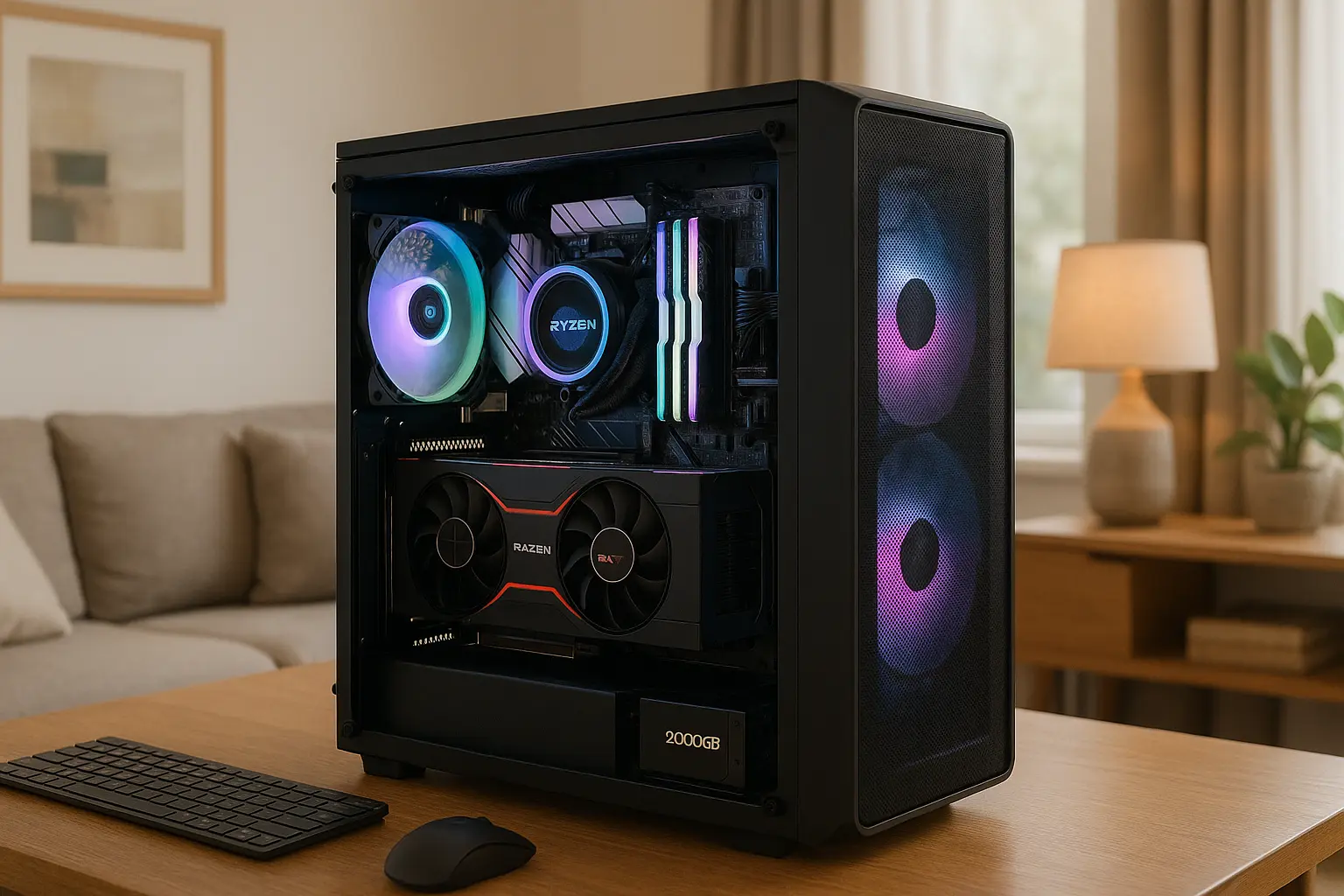 Monte seu PC: Ryzen 7 9700X, RX 7900 XT, 32GB, 2TB SSD