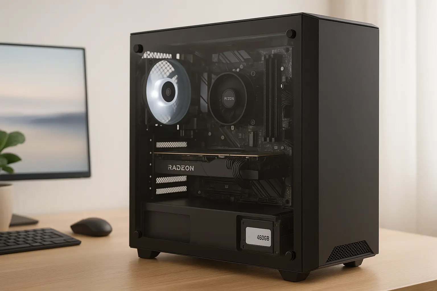 Monte seu PC: Ryzen 5 9600X, RX 7600, 16GB, 480GB SSD