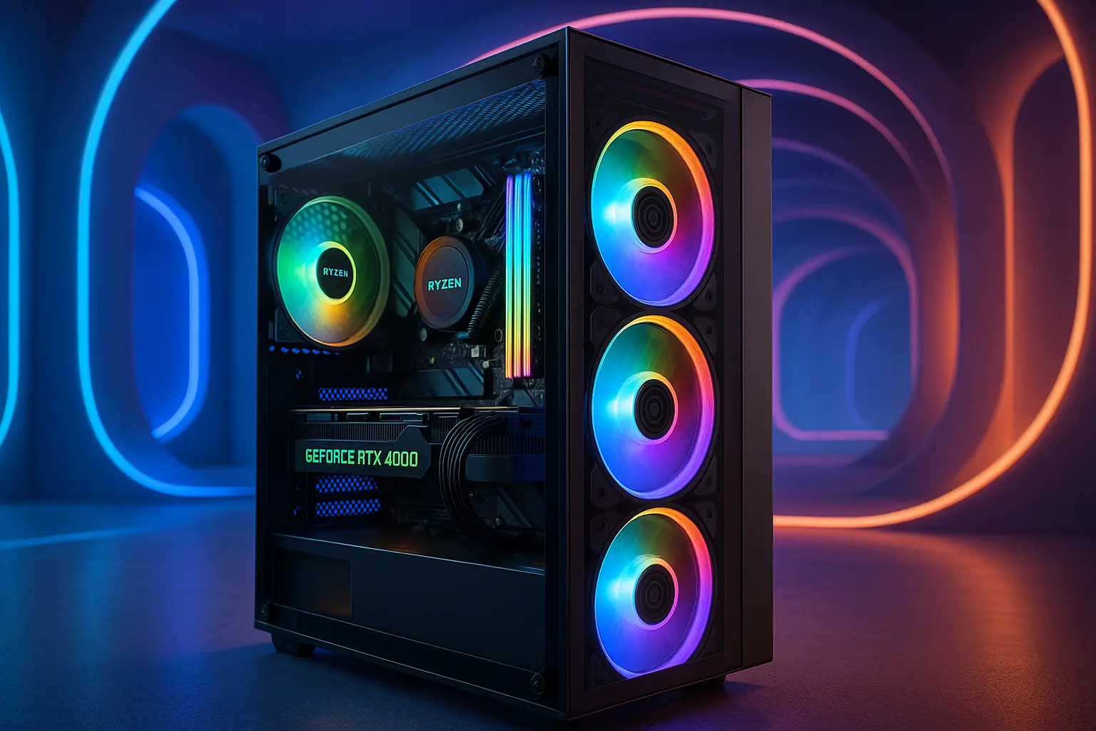 Monte seu PC: Ryzen 7 5700X3D, RTX 4080 Super, 32GB, 1TB SSD