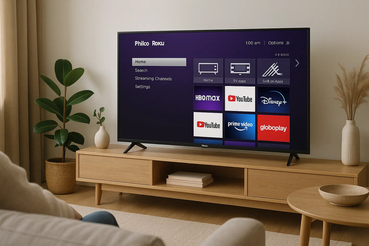 Smart TV 50” Philco Roku com Dolby e 4K UHD