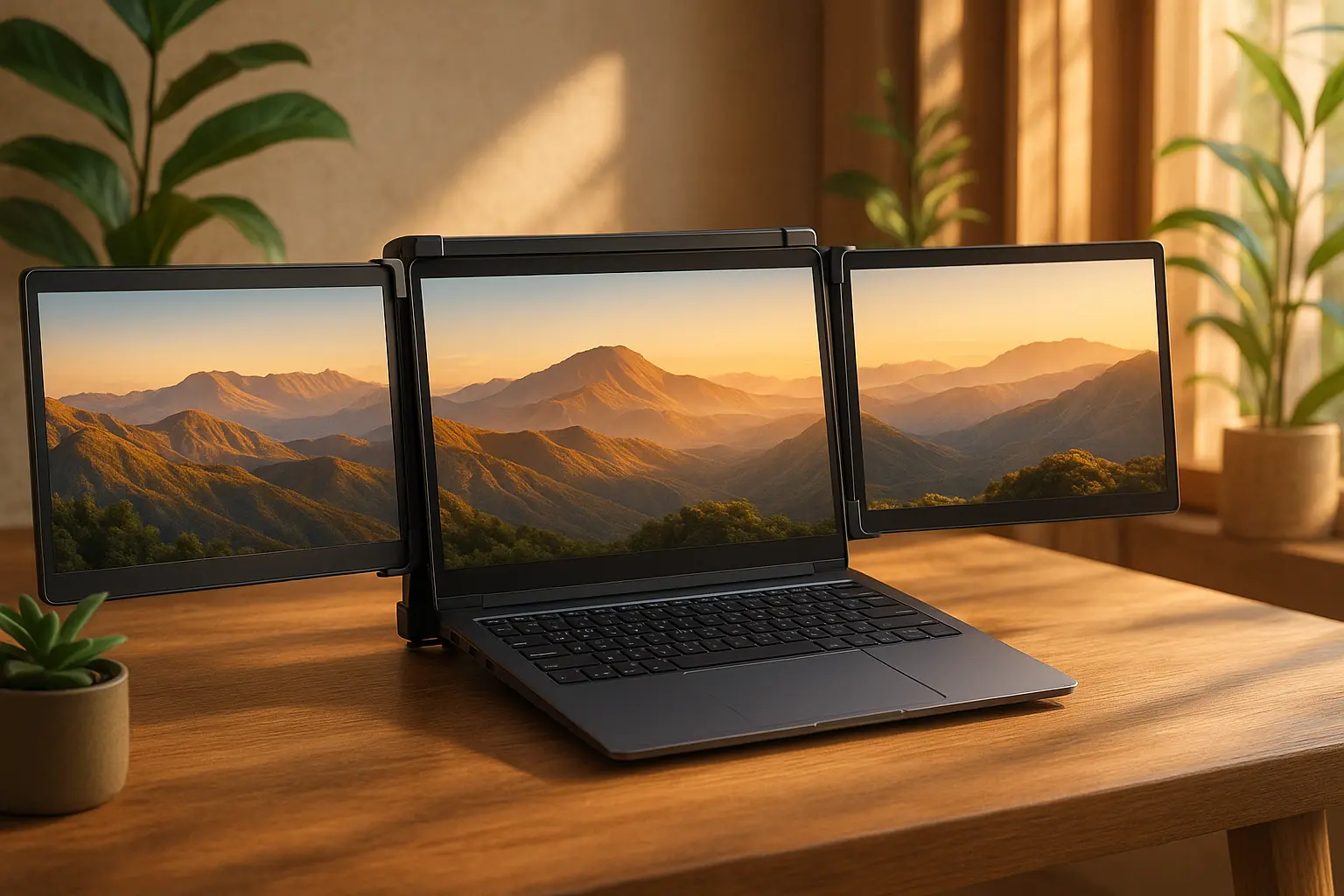 Extensor de Tela de Laptop com Tela Tripla: Portabilidade e Produtividade