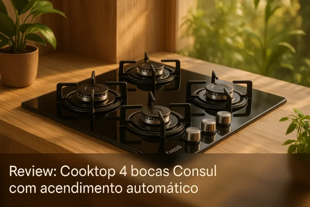 Cooktop 4 bocas Consul com acendimento automático