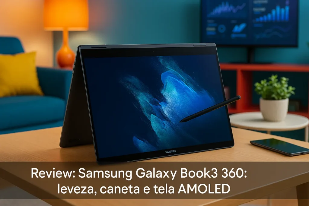 Samsung Galaxy Book3 360: leveza, caneta e tela AMOLED