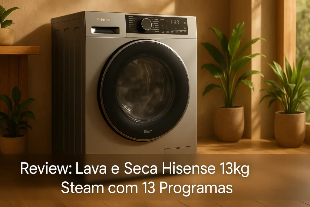 Lava e Seca Hisense 13kg Steam com 13 Programas