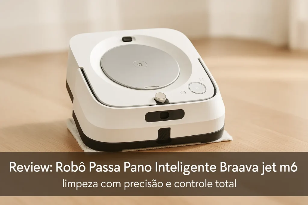 Robô Passa Pano Inteligente Braava jet m6: limpeza com precisão e controle total