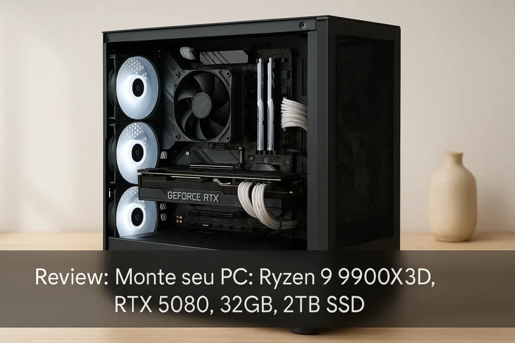 Monte seu PC: Ryzen 9 9900X3D, RTX 5080, 32GB, 2TB SSD