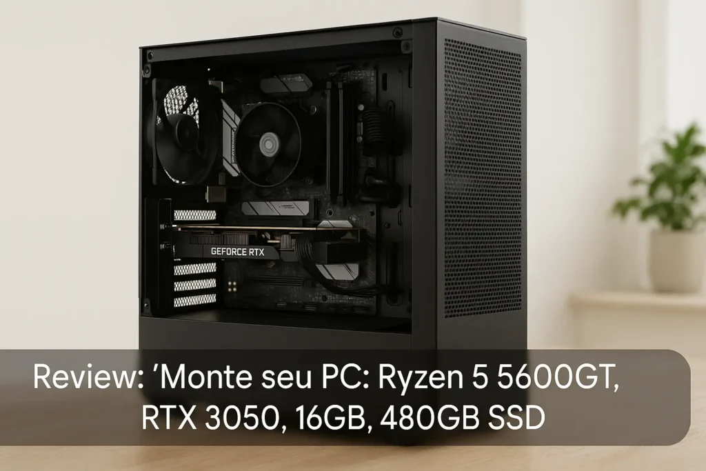 Monte seu PC: Ryzen 5 5600GT, RTX 3050, 16GB, 480GB SSD