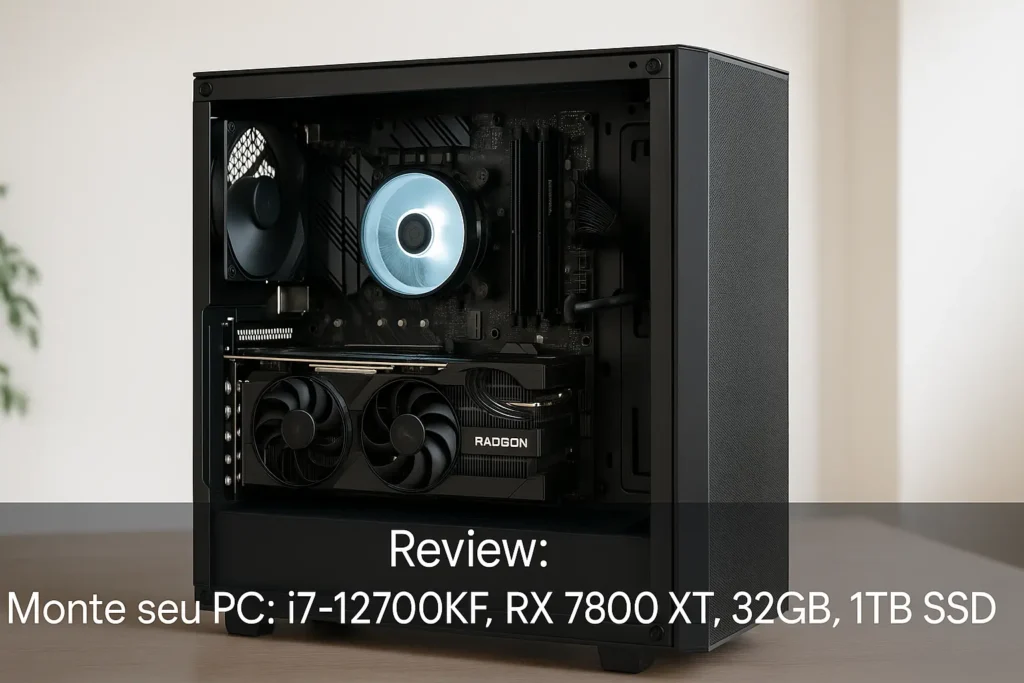 Monte seu PC: i7-12700KF, RX 7800 XT, 32GB, 1TB SSD