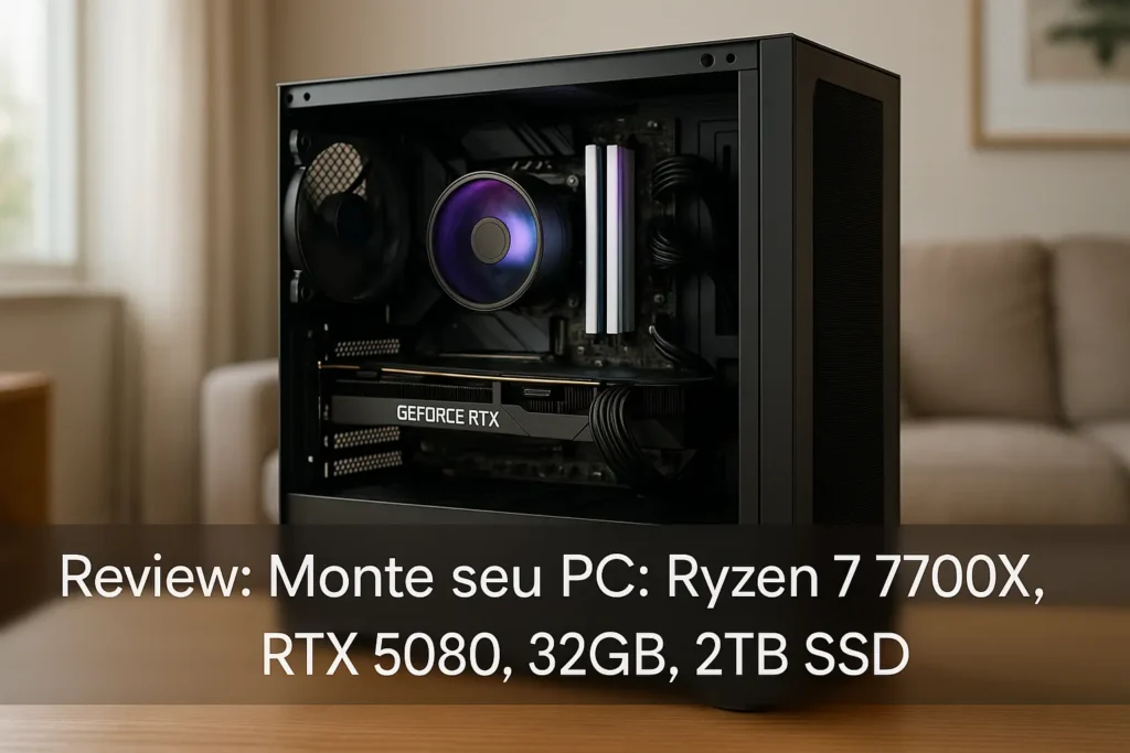 Monte seu PC: Ryzen 7 7700X, RTX 5080, 32GB, 2TB SSD