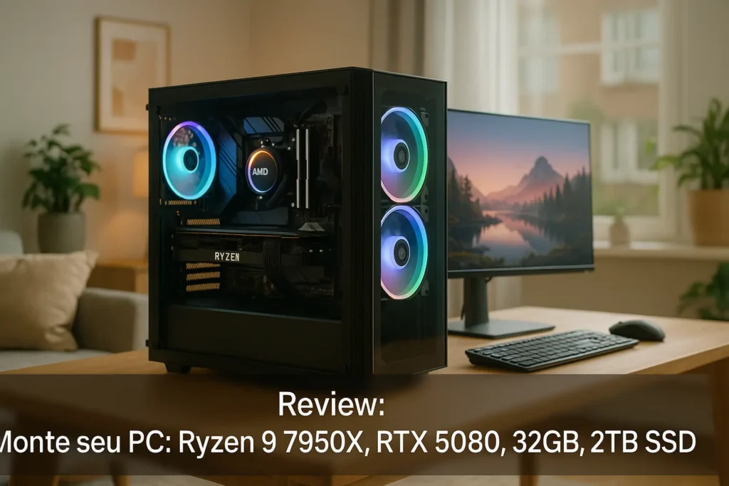 Monte seu PC: Ryzen 9 7950X, RTX 5080, 32GB, 2TB SSD