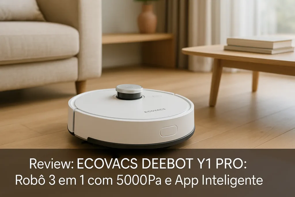ECOVACS DEEBOT Y1 PRO: Robô 3 em 1 com 5000Pa e App Inteligente