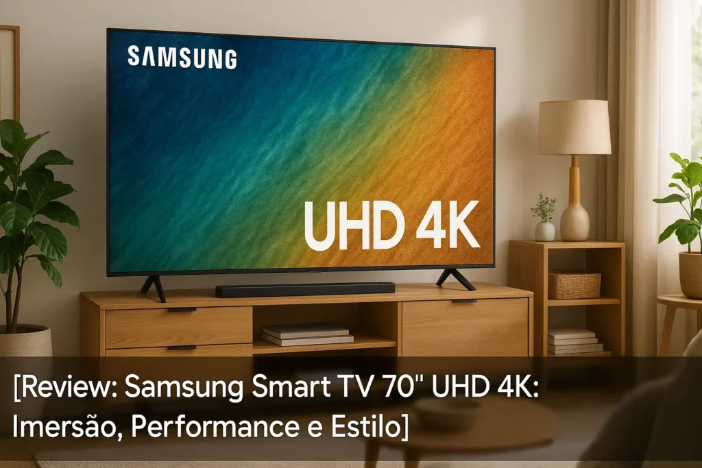 Samsung Smart TV 70" UHD 4K: Imersão, Performance e Estilo
