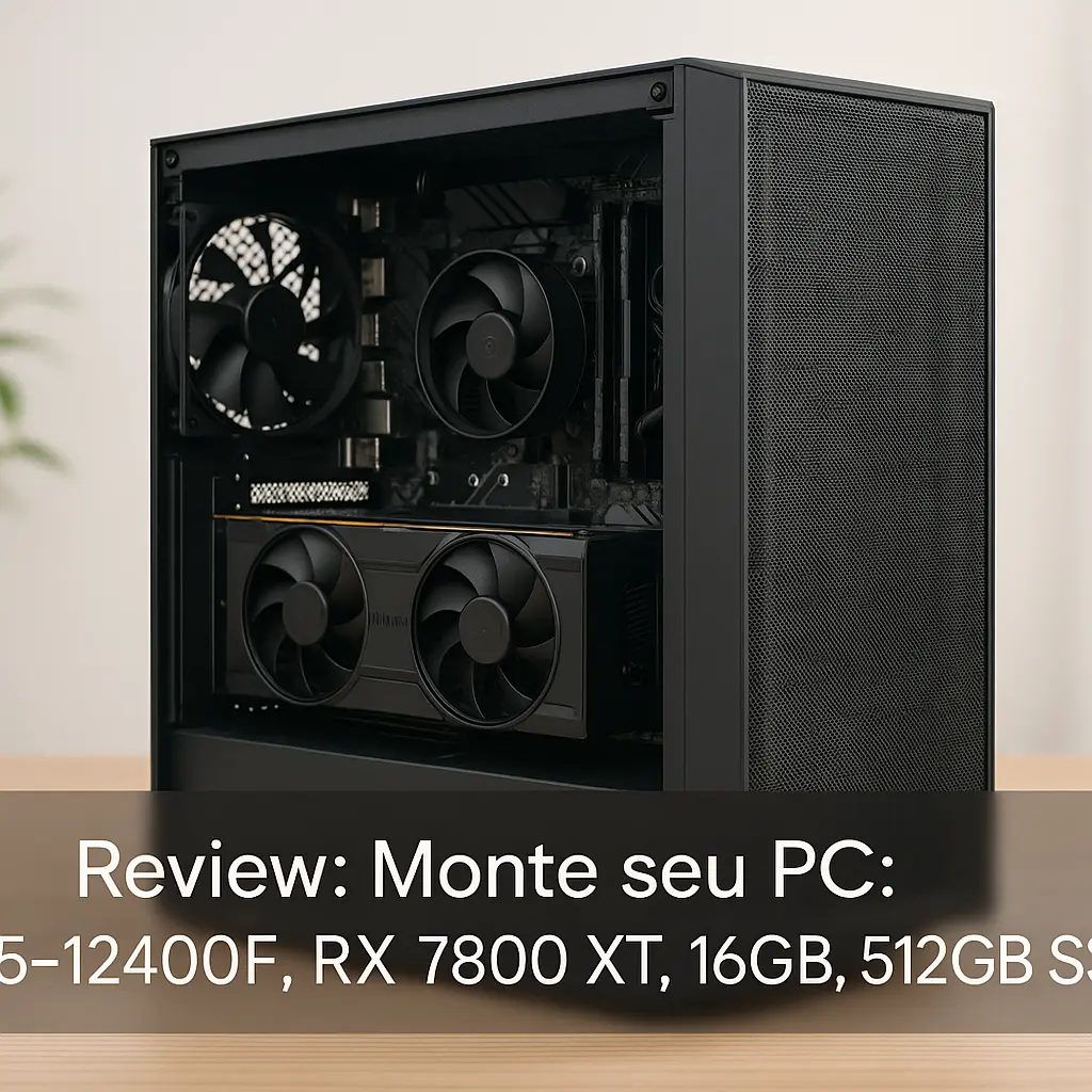 Monte seu PC: i5-12400F, RX 7800 XT, 16GB, 512GB SSD