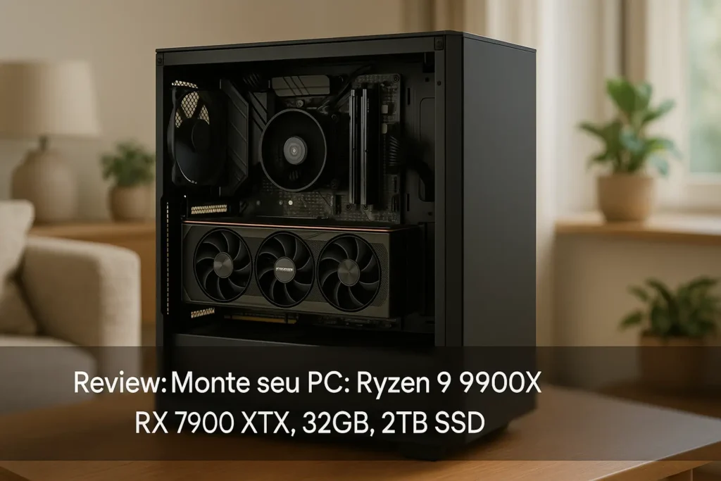 Monte seu PC: Ryzen 9 9900X, RX 7900 XTX, 32GB, 2TB SSD