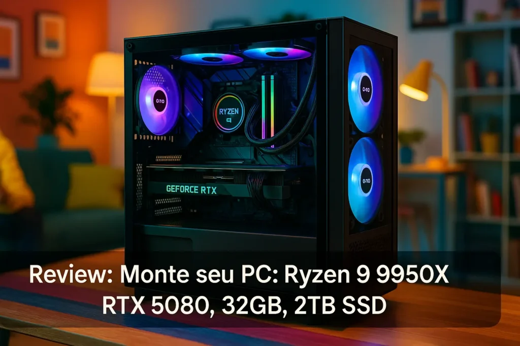 Monte seu PC: Ryzen 9 9950X, RTX 5080, 32GB, 2TB SSD
