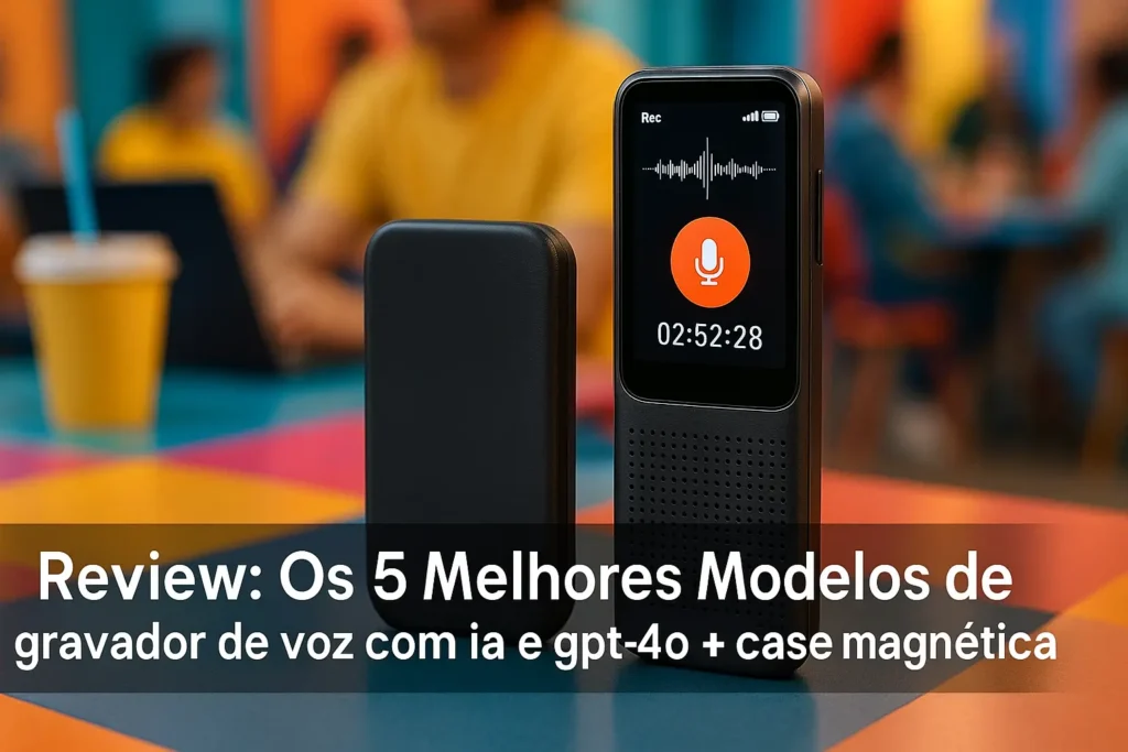 Os 5 Melhores Modelos de gravador de voz com ia e gpt-4o + case magnética