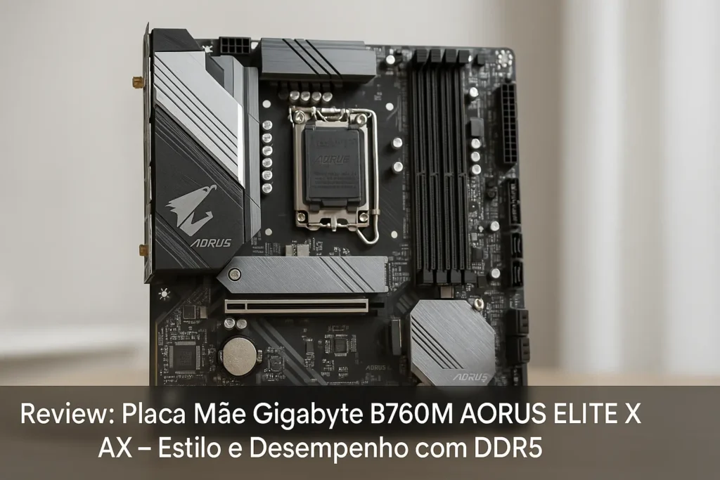 Placa Mãe Gigabyte B760M AORUS ELITE X AX: Estilo e Desempenho com DDR5