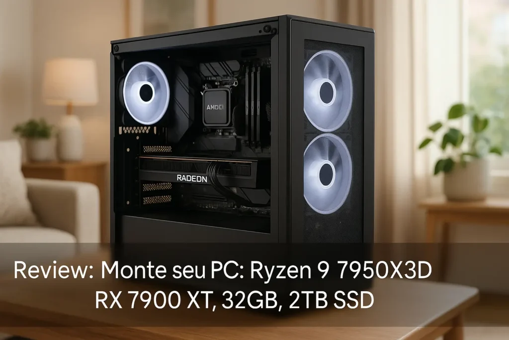 Monte seu PC: Ryzen 9 7950X3D, RX 7900 XT, 32GB, 2TB SSD