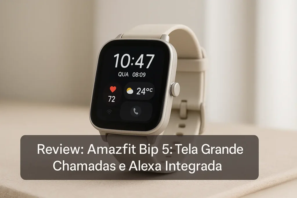 Amazfit Bip 5: Tela Grande, Chamadas e Alexa Integrada