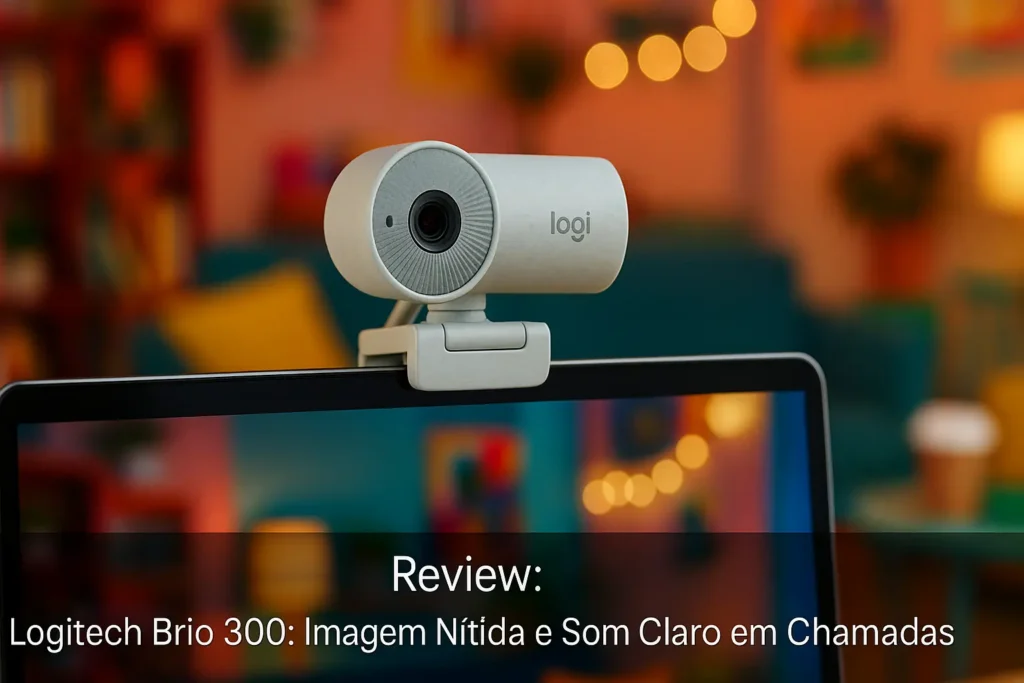 Logitech Brio 300: Imagem Nítida e Som Claro em Chamadas