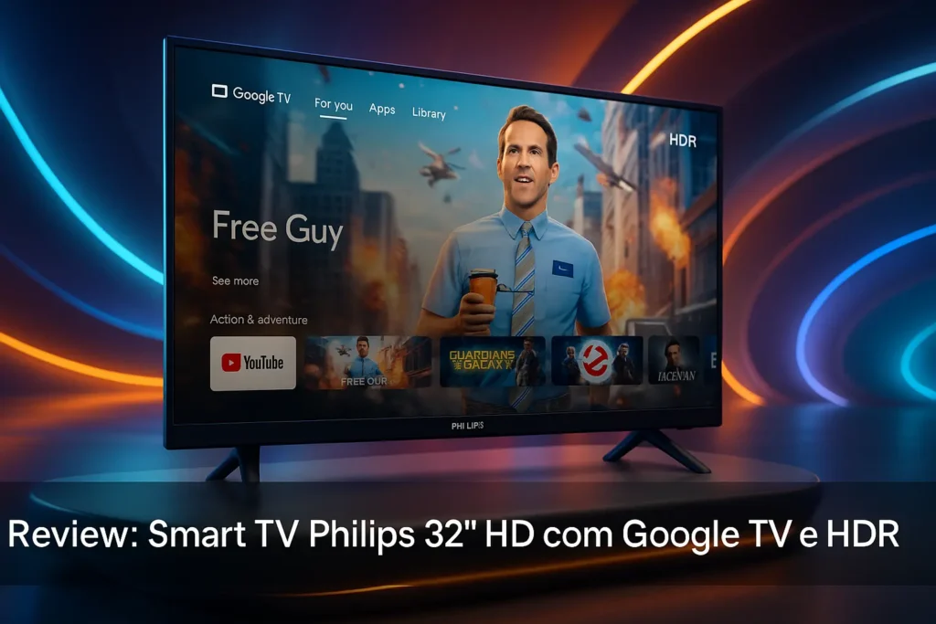 Smart TV Philips 32" HD com Google TV e HDR