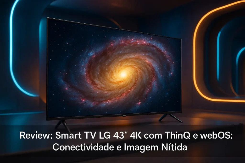 Smart TV LG 43" 4K com ThinQ e webOS: Conectividade e Imagem Nítida