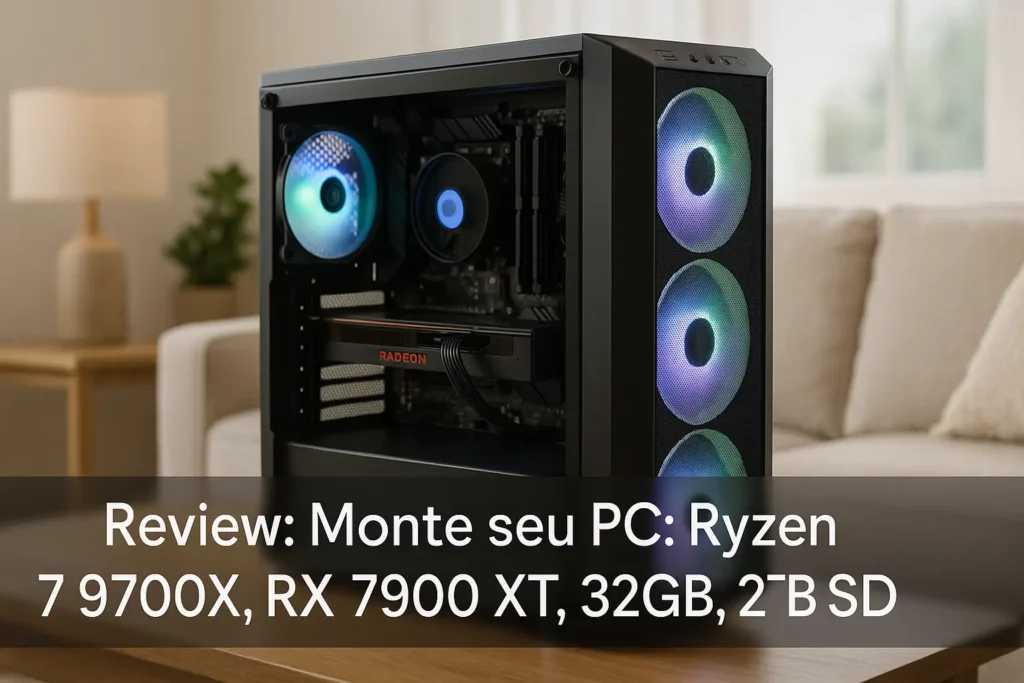 Monte seu PC: Ryzen 7 9700X, RX 7900 XT, 32GB, 2TB SSD