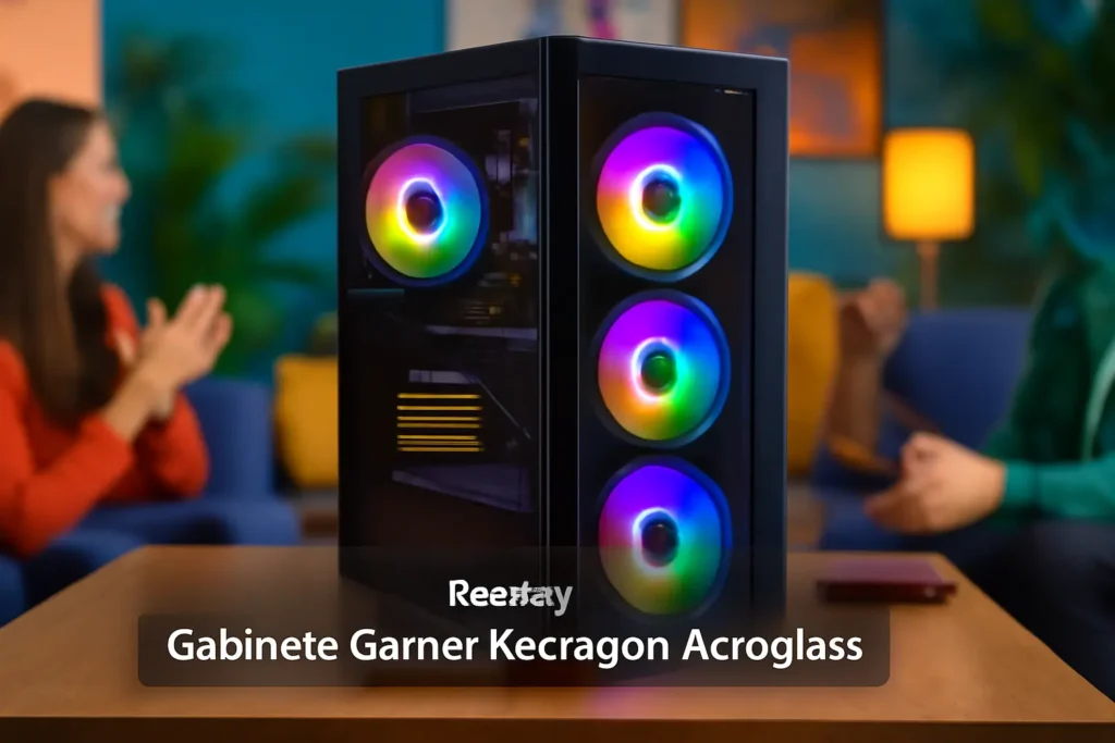Gabinete Gamer Redragon Aeroglass - Mid Tower, USB 3.0+2.0x2, Lateral Vidro